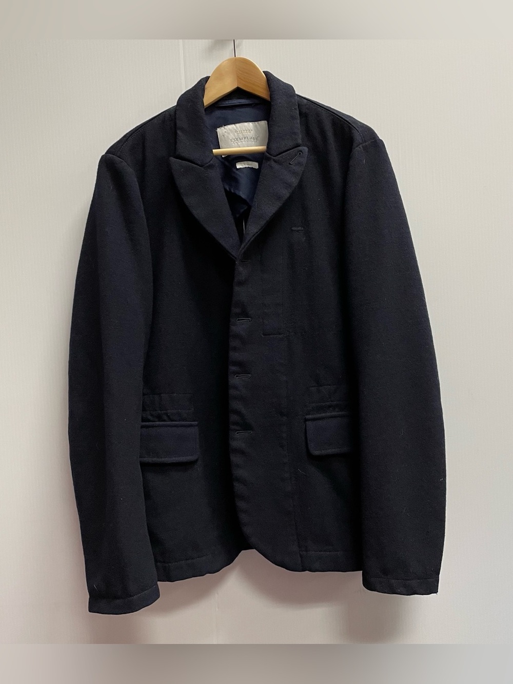 ESEMPLARE ITALIAN NAVY BLUE BLAZER SZ LARGE
